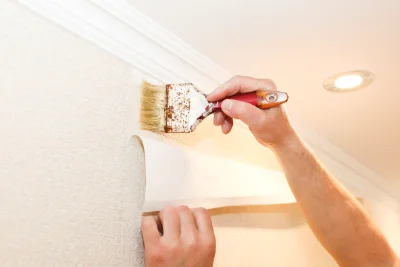 Pose de papier peint à Chastanier — revêtements muraux et toiles de verre